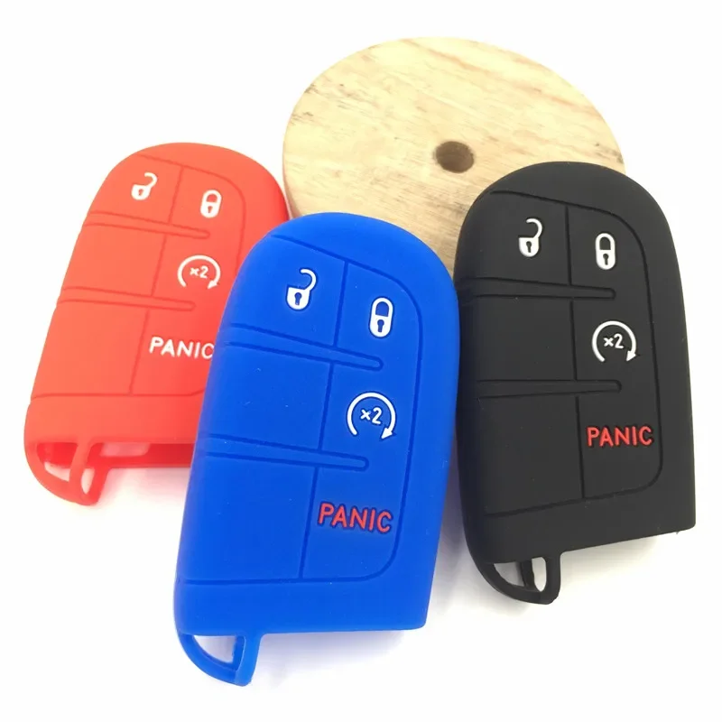 Silicone rubber car key case cover for jeep Grand Cherokee Wrangler Renegade Compass for Chrysler300c fiat Wyatt key key case key case cover