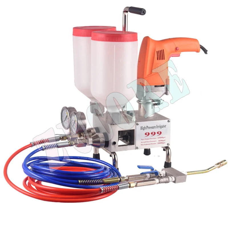 Two-Component Waterproof Wall Repair Polyurethane Grouting Machine 220V/1100W Electric Intelligent Remote Control Grouting Pump