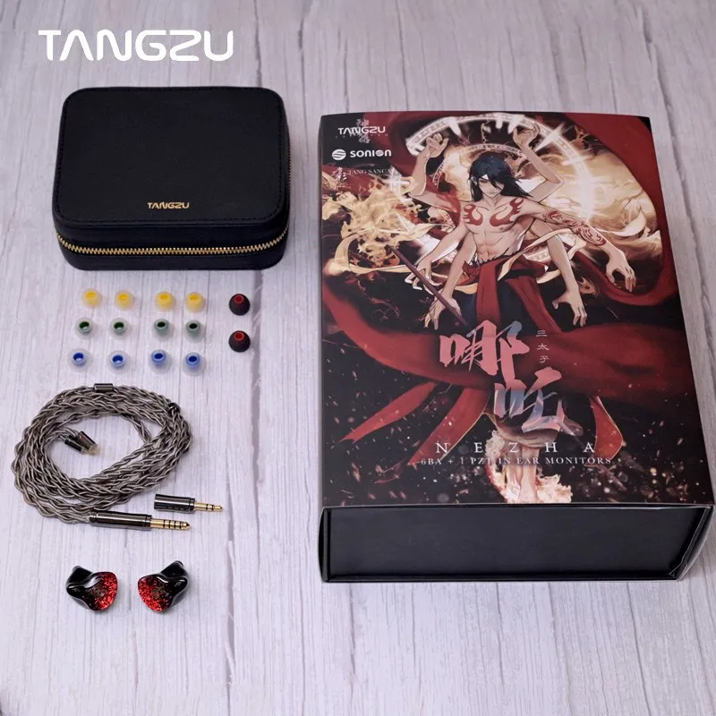 TANGZU Nezha Latest Flagship-level IEMs 6BA + 1PZT Multi-Driver In-Ear Monitor Hybrid Driver Wired Earphones |3.5mm+4.4mm Cable 5
