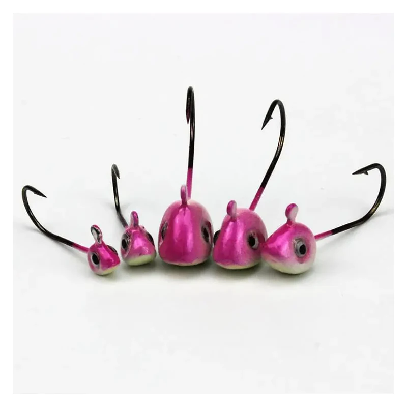 WEIHE 10 قطعة 1 جرام/2 جرام/3 جرام/4 جرام/5 جرام/0.5 جرام الكربون الصلب الصغيرة على شكل سمكة تهزهز رؤساء الصيد السنانير