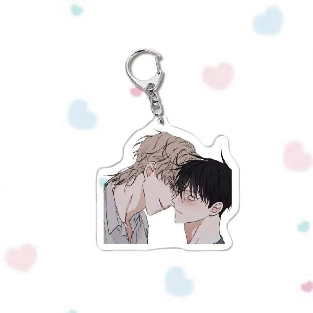 6CM Manga Waterside Night Yaoi Couple Acrylic Keychain Low Tide In Twilight Taeju Cartoon Figures Pendant Key Chain BL Jewelry