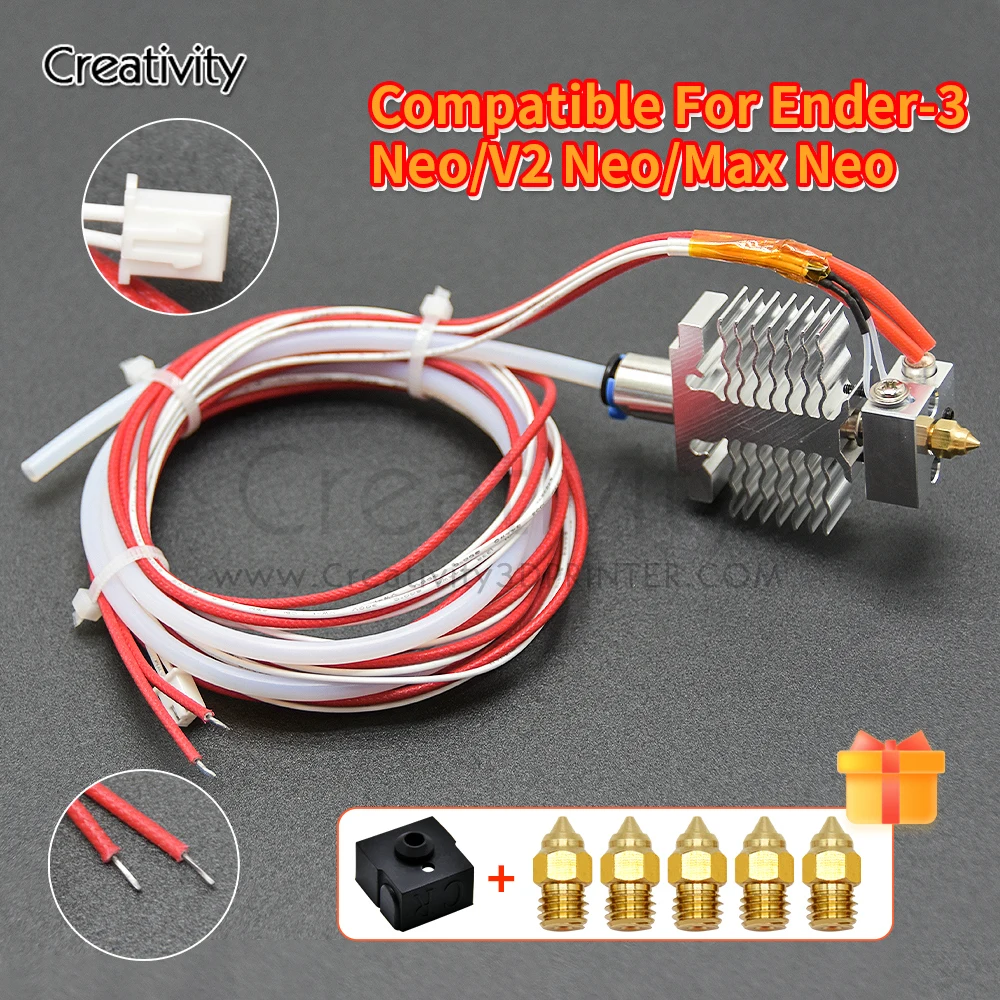 엔더 3/CR10 /엔더 3 V3SE J-헤드 MK8 핫엔드 키트 히트 블록 노즐 히터 서미스터 (CR-10 V2 CR10s Pro 엔더 3 V23D 프린터용)