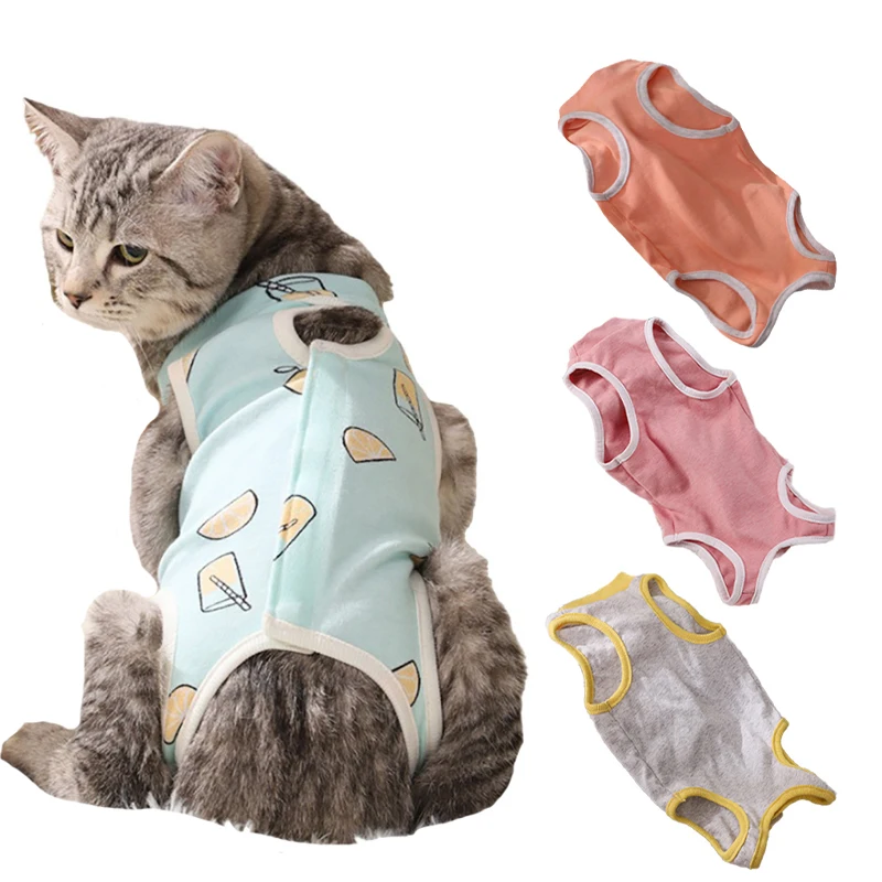 

Cat Puppy Sterilization Suit Pet Weaning Clothes Kitten Anti-lick Recovery Clothing After Surgery Breathable Small Dogs Jumpsuit