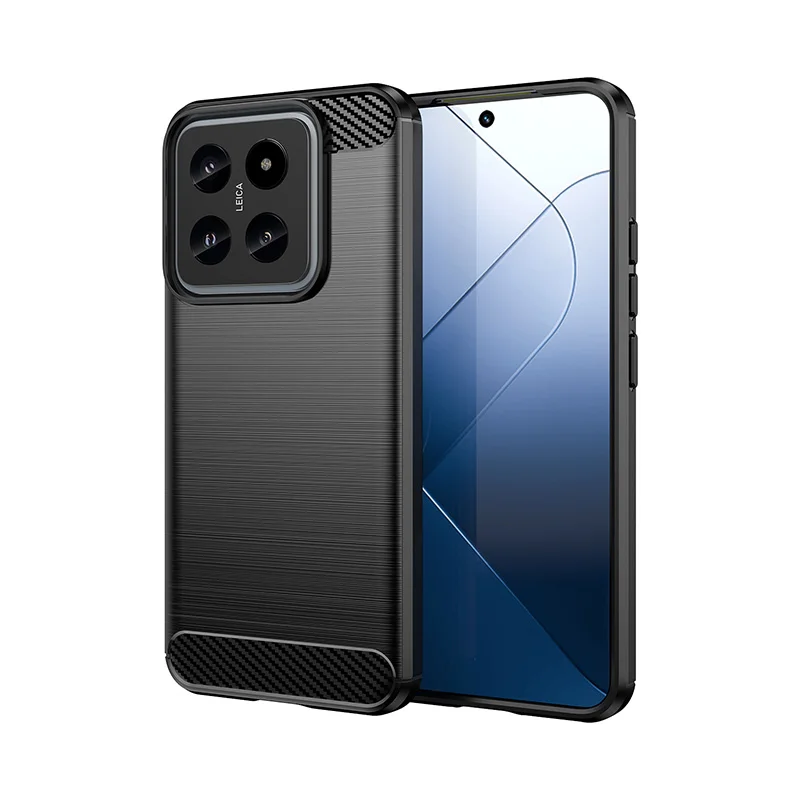 Carbon Fiber Silicone Shockproof Armor Phone Case