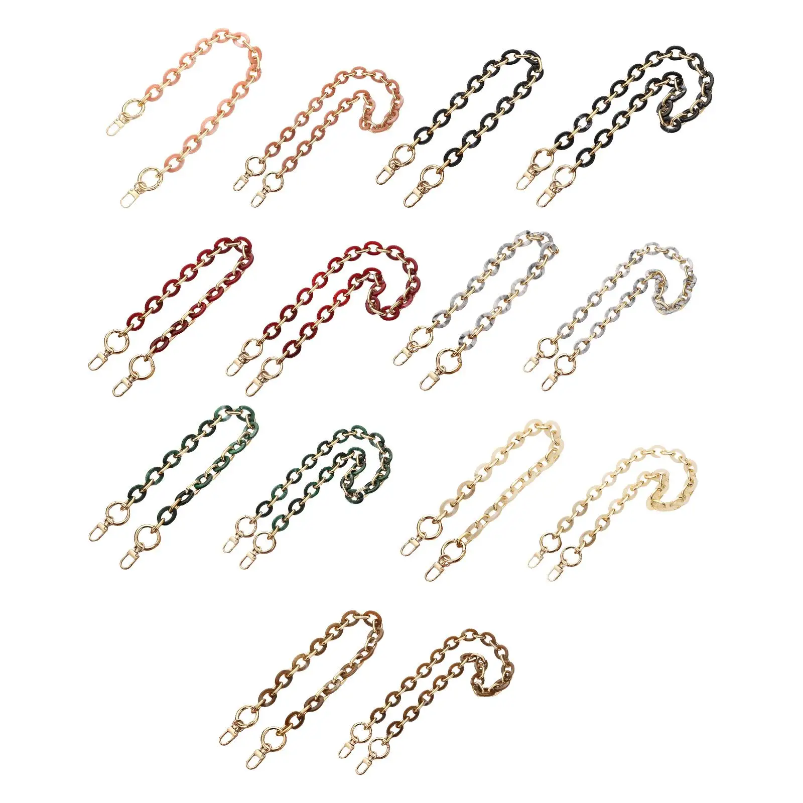 

Acrylic Alloy Bag Chain DIY Trendy Shoulder Strap for Trips Shopping Parties