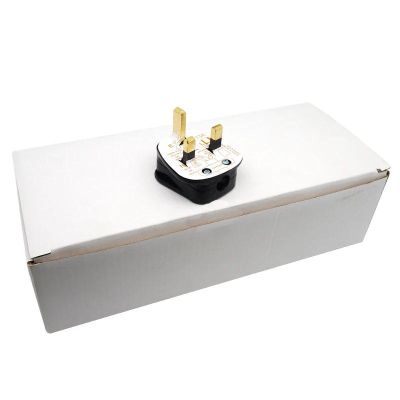 UK British mains plug 3 Pin 13A Plugs Grounded 250V 3 Pin fused adaptor cable connector wire converter