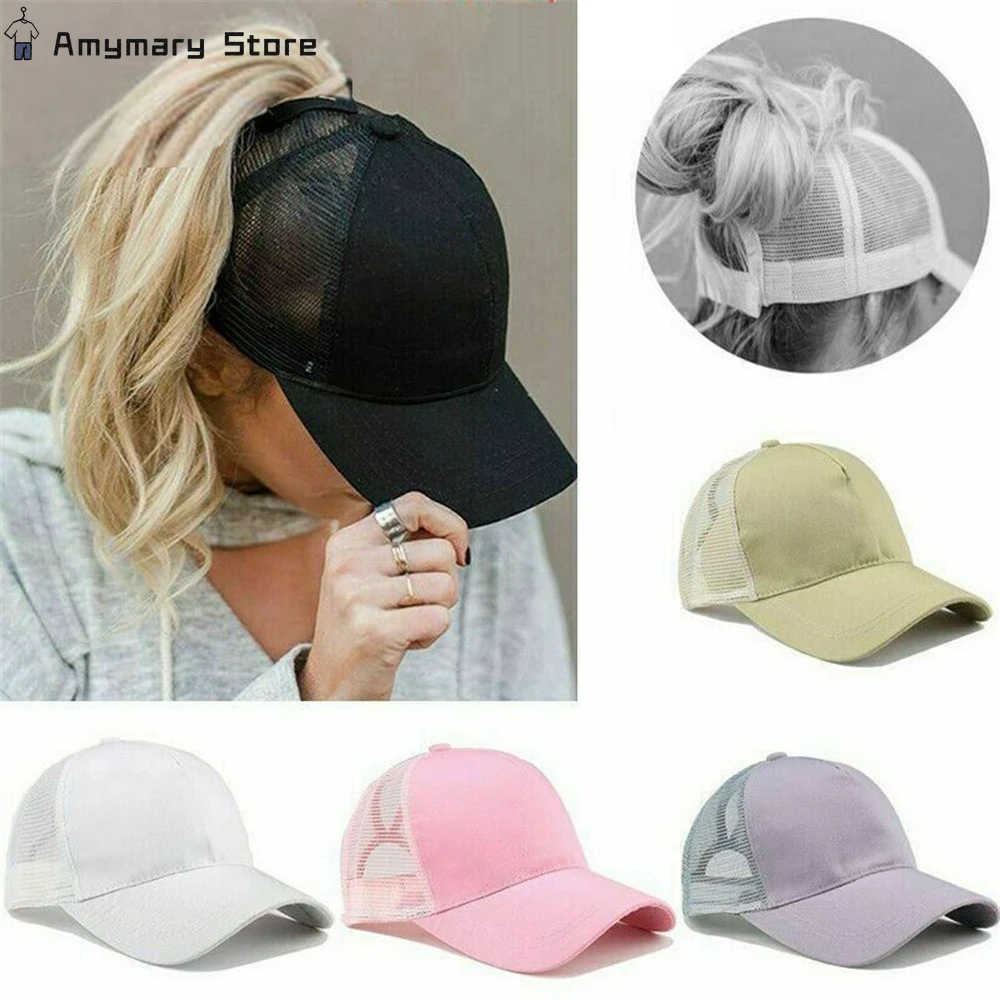 

New Baseball Cap Summer Men Womens Casual Sun Hat Outdoor Sunscreen Baseball Mesh Cap Unisex Adjustable Casual Ponytail Hats