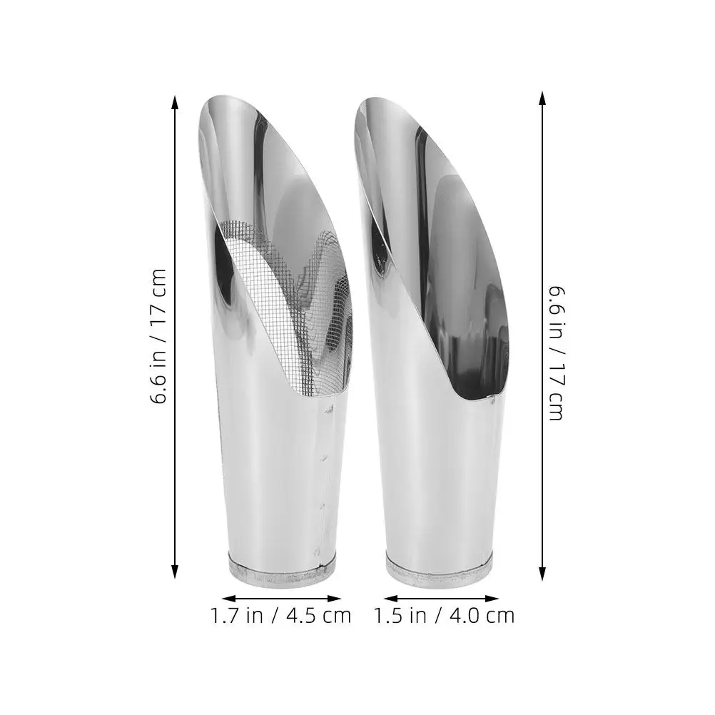 2Pcs 스테인레스 스틸 버킷 스쿠프 꽃 심기용 원통형 원예 도구 다육 식물 분재 흙 스쿠프 홈 가든