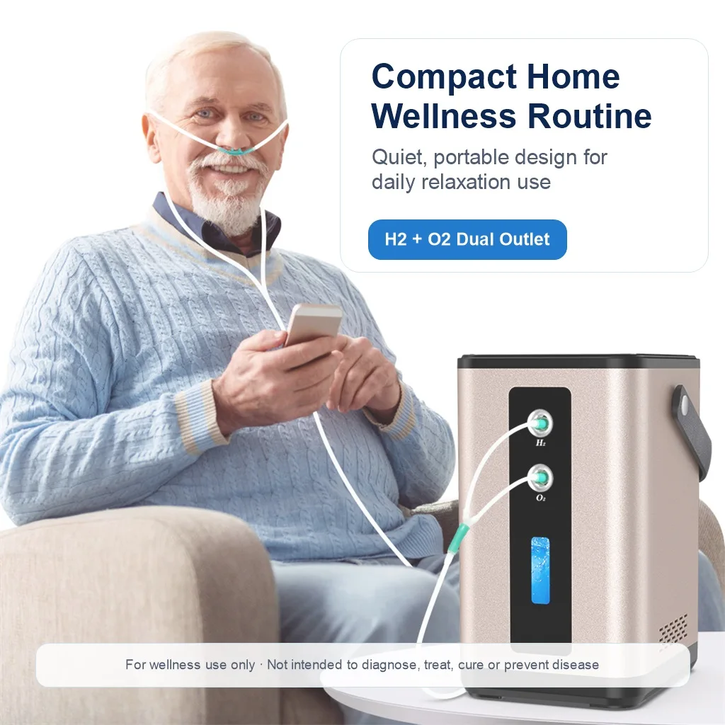 Suyzeko Hydrogen Water Generator Oxygen Concentrator 450ML Molecular Hydrogen Inhalation Machine H2 Inalner Home Care SPA Best 2