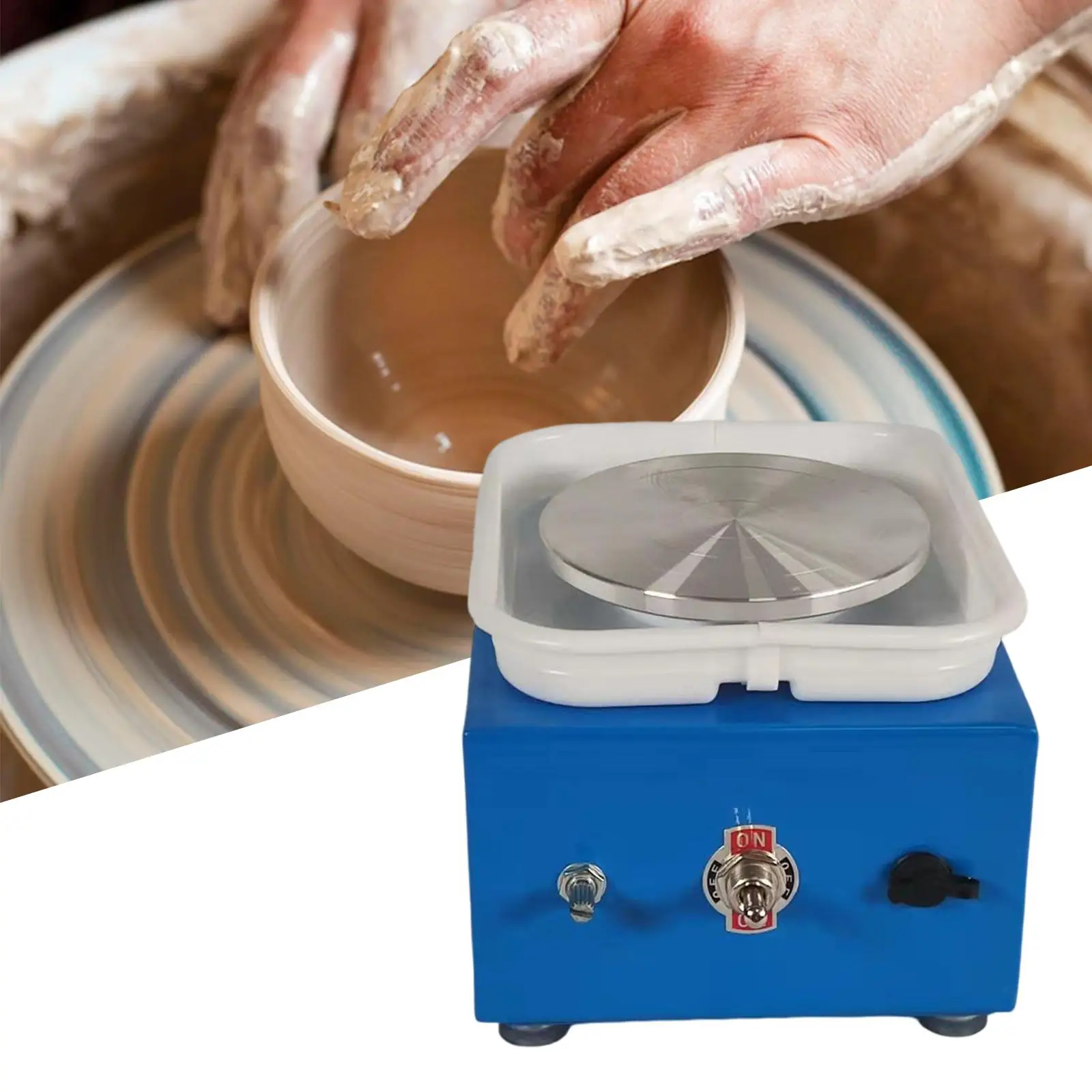 Electric Pottery Wheel DIY Sculpting Turntable Tray Ceramic Tool Clay Forming Machine For Adults Kids Home Use