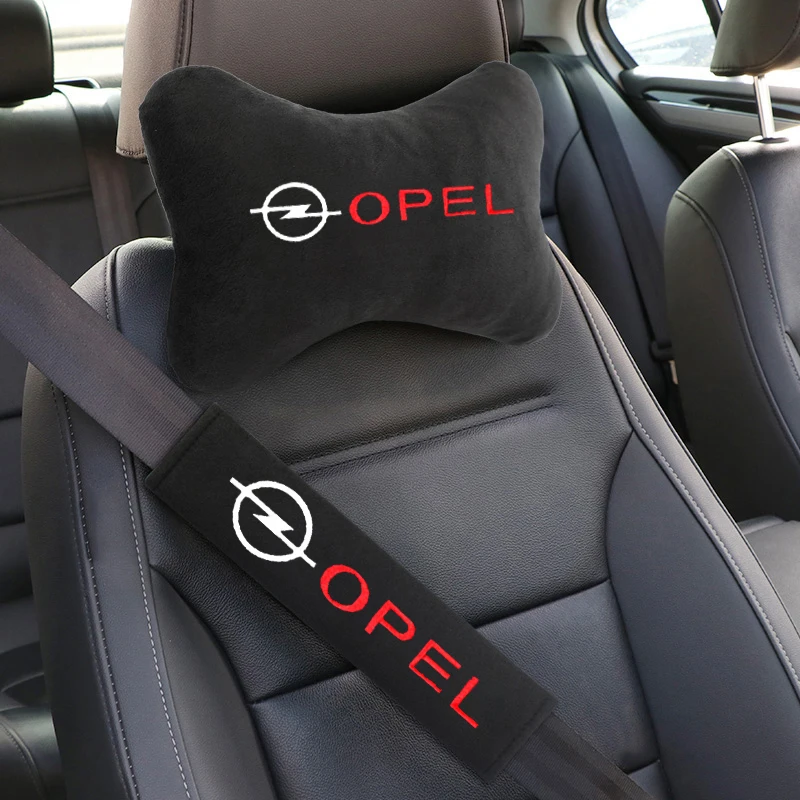 Car Accessories 1/2pcs Car Headrest Cover Auto Seat Cover Head Neck Rest Pillow OPEL Corsa Insignia VECTRA Astra