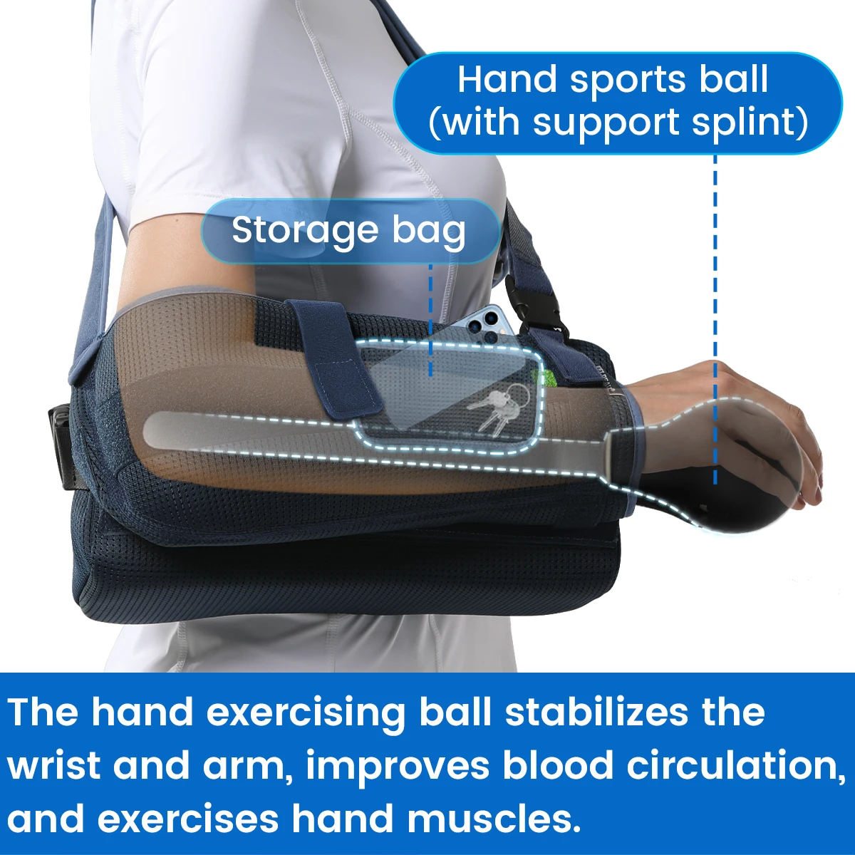 VELPEAU Shoulder Abduction Sling With Pillow for Rotator Cuff Surgery and Recovery Medical Shoulder Immobilizer Fits Both Arms