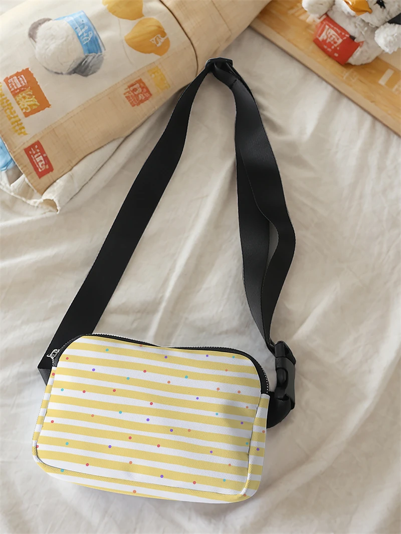 1pc,striped fashionable adjustable crossbody bag, neutral sports waist bag, suitable for running