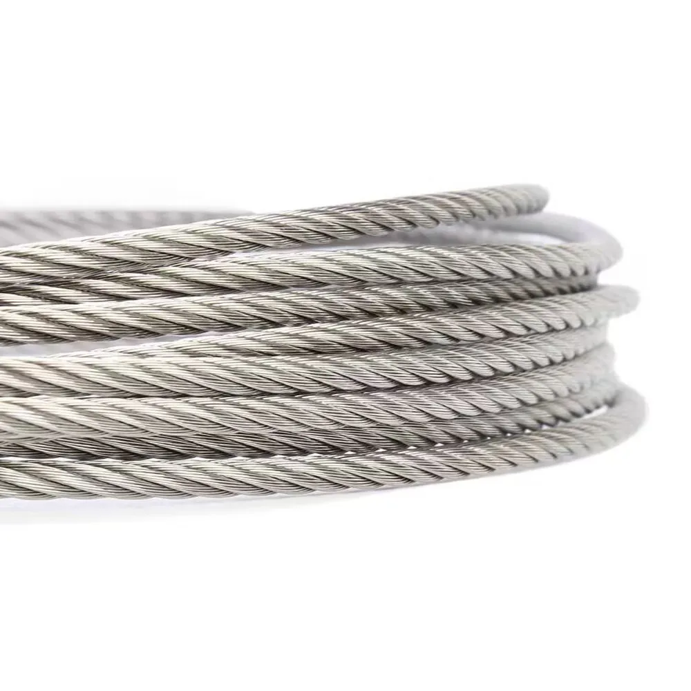 PVC 304 Stainless Steel Stranded Wire Rope Soft Cable Transparent Stainless Steel Clothesline