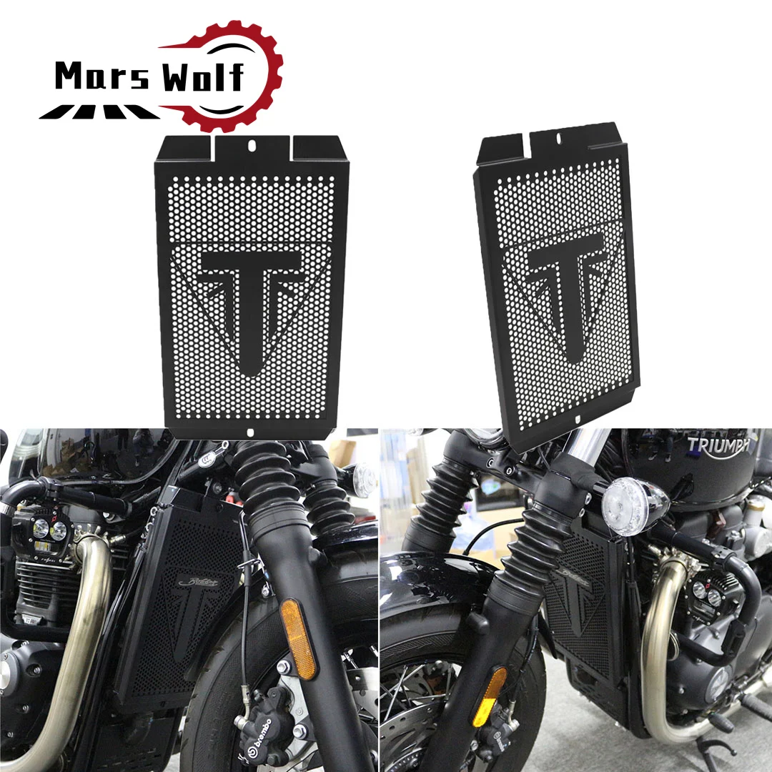 

Engine Radiator Grille Guard Cover Protector For Bonneville T100 T120 Bobber Street Scrambler Radiator Bezel Grille Guard Cover