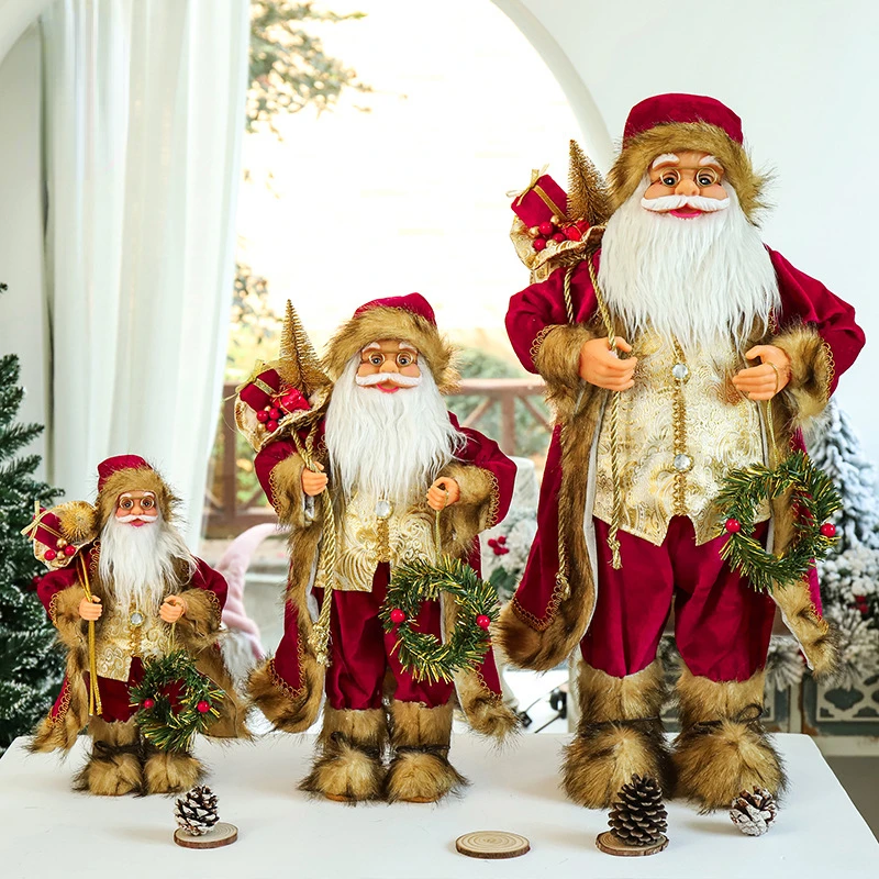

2023 New Big Santa Claus Doll 60cm Christmas Doll Gift Merry Christmas Decorations for Home Ornaments Natal Navidad Home gifts
