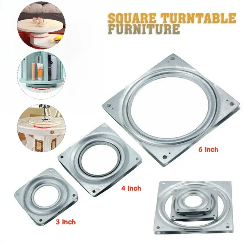 6 Inch Lazy Susan Turntable Steel Ball Bearings Stands Swivel Plate Rotating Tray for Furniture Chairs Display Cooking Tabletop image 1