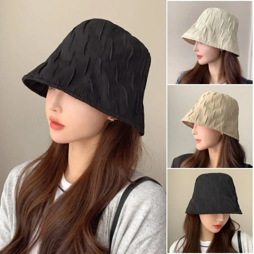 

Summer Sunscreen Bucket Hat Fashion Thin Style Sun Protection Basin Hat Dacron Fisherman Hat Outdoor