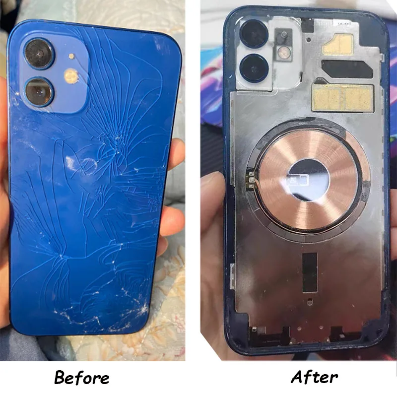 아이폰 X XR XS Max 11 Pro Max 12 Mini 13 SE2 SE3 배터리 도어 커버 수리 부품용 대형 투명 후면 유리 교체