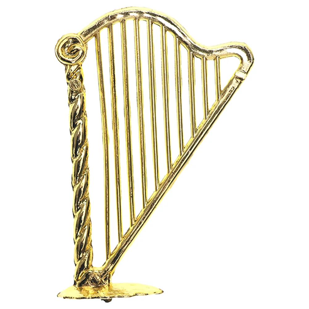 

Simulation Toy Musical Instrument Mini Harp House Decor Plastic Tiny Model