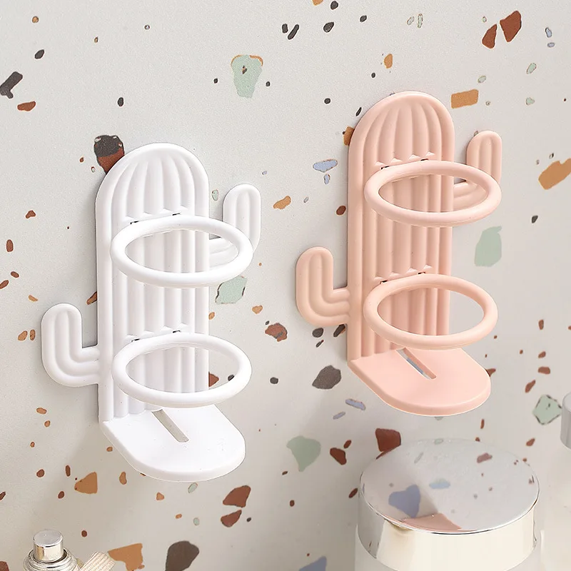 Punch-free Toothbrush Holder Cactus Electric Toothbrush Storage Rack Wall-mounted Waterproof Drain Tooth Holder