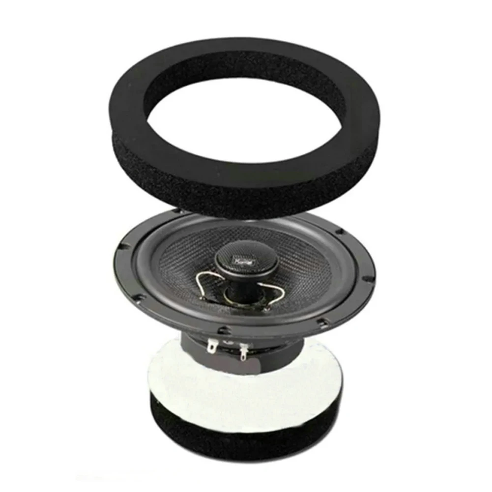 Universal Car Speaker Ring Bass Door Trim Sound Insulation Cotton Audio Speaker Sound Self Adhesive Insulation Ring 4/5/6.5 Inch sound insulation ring soundproofing cotton sound insulation cotton