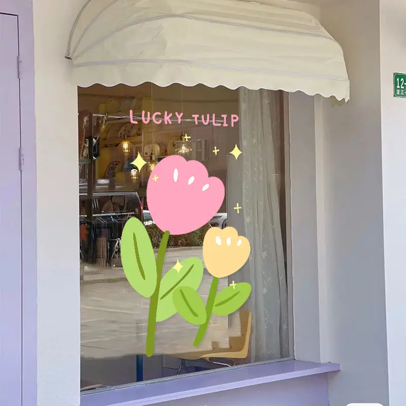 3Dドア壁画アートステッカー ウォールステッカー ガラスドア カラフル