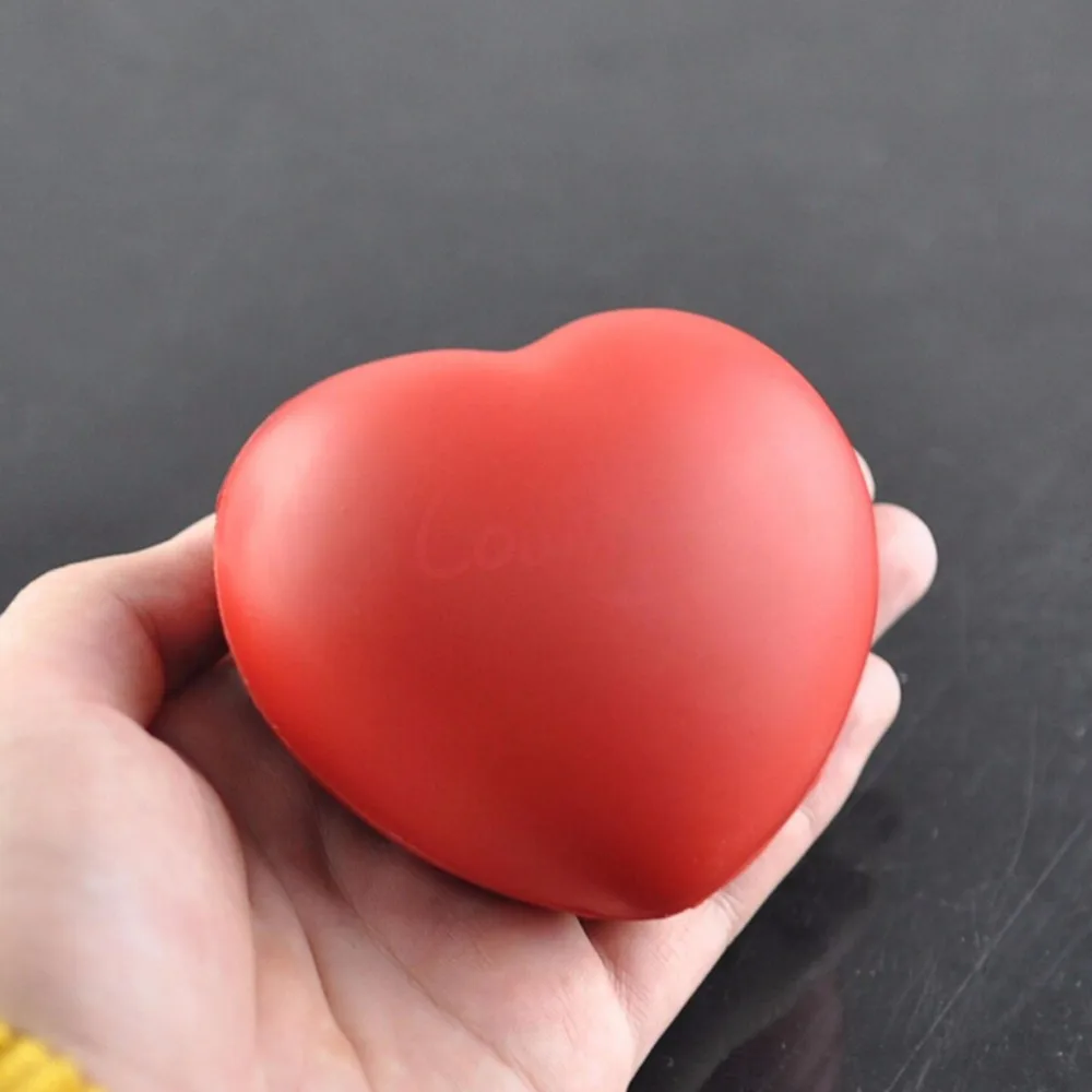 Stress Pressure Relief Relax Novelty Fun Gifts Vent Gag Toy Funny Squeeze Heart Shaped Ball Soft Foam Anti Stress Ball Toys 1Pcs 9 S74e52b1e4a5743b1952a11e452541345H