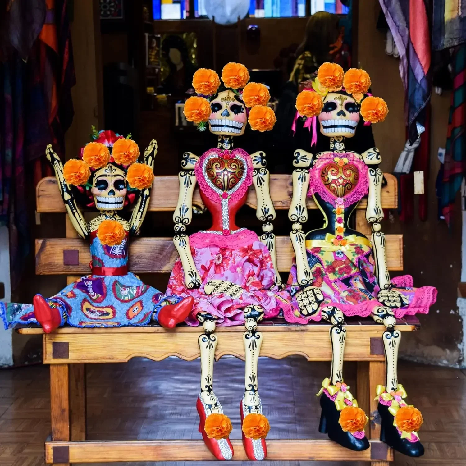 50 Fiori Artificiali Di Calendula In Seta Con Stelo – Giallo, 5,5 Cm Testa, 15 Cm Stelo – Per Decorazioni Día De Muertos, Halloween, Diwali