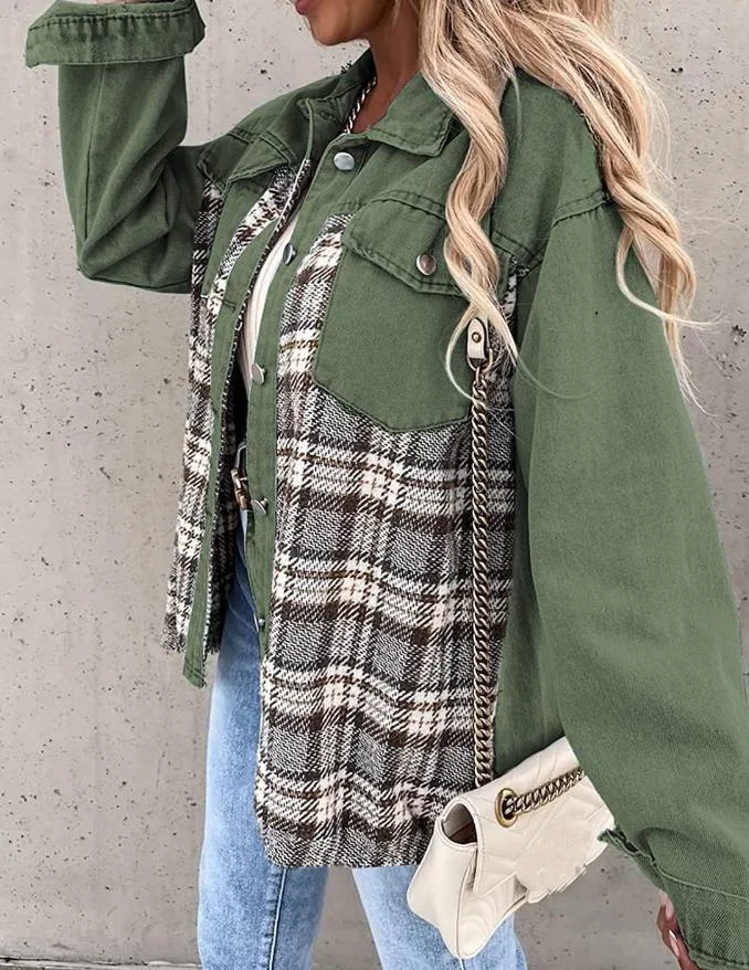 Рисунок 2 - Женское джинсовое пальто в клетку