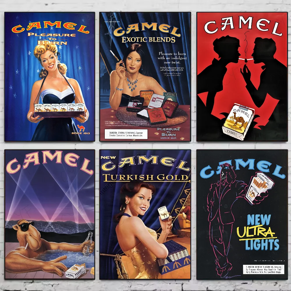 Poster Prints Vintage Posters vintage camel cigarettes Poster HD art sticky wall waterproof home living room bedroom bar aesthetic decoration