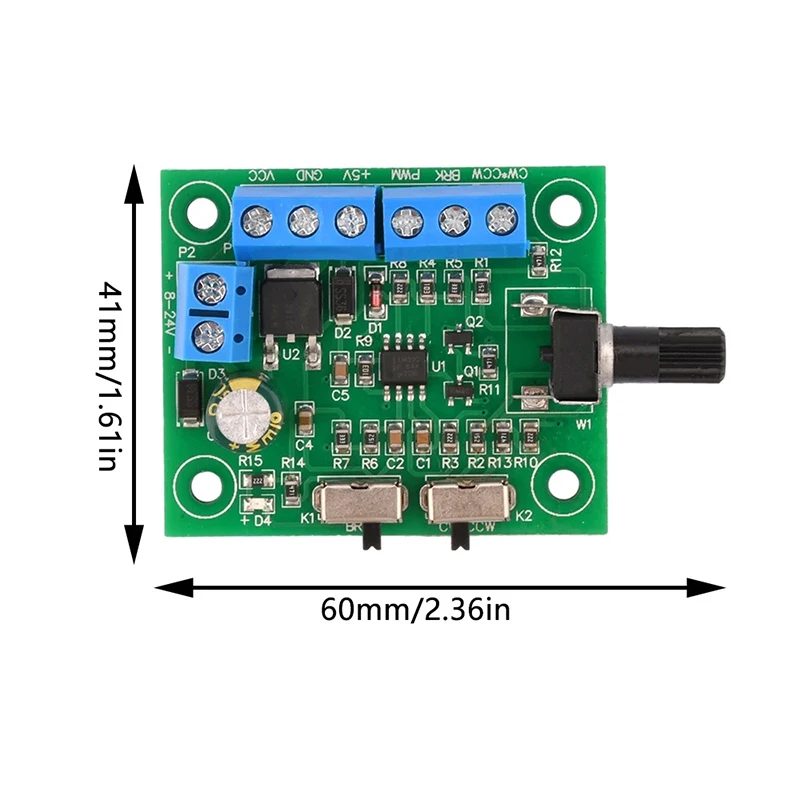 브러시리스 DC 모터 드라이버 컨트롤러 보드 DC 8V-24V PWM 속도 조절기 팬 제어 전진 후진 18KHz 전자 제품용