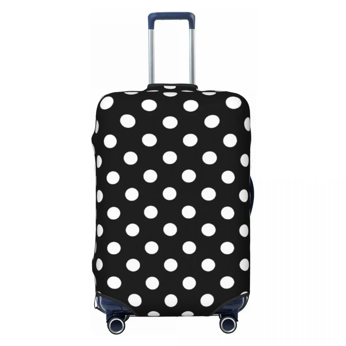 

Black And White Polka Dot Print Suitcase Cover Flight Trendy Modern Art Useful Luggage Accesories Travel Protector