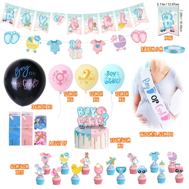 Gender Reveal Party Decoration Blue Baby  Gender Reveal Party Decorations  Boy Girl - Ballons & Accessories - Aliexpress