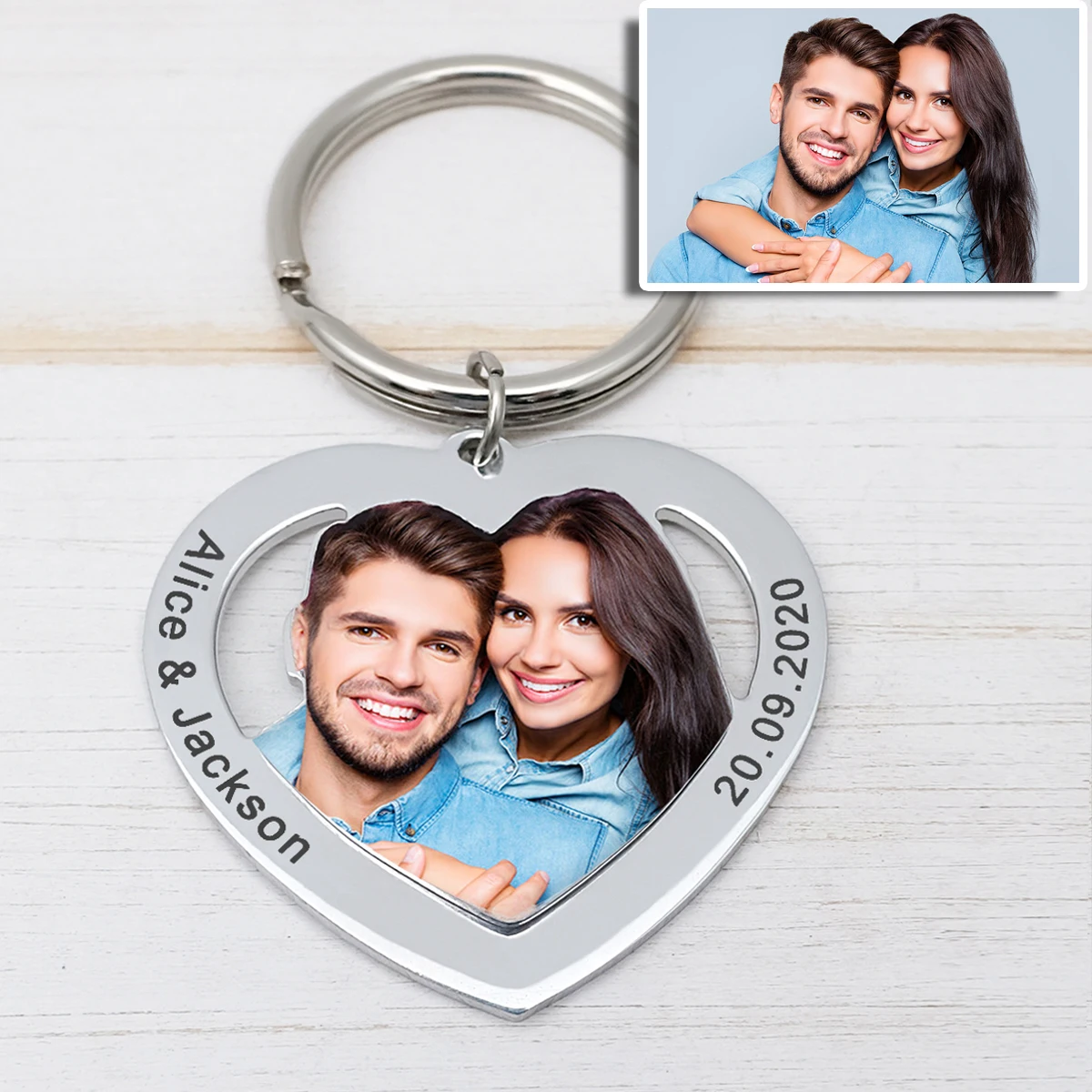 Photo Keychain Custom Keychain Personalized Keychain Personalized Picture Keyring Memorial Photo Gift For Him Her