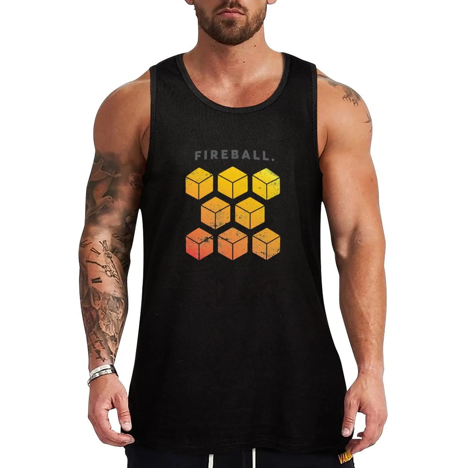 

D&D Fireball Spell Dice (8d6 fire damage) Tank Top Top singlet for men