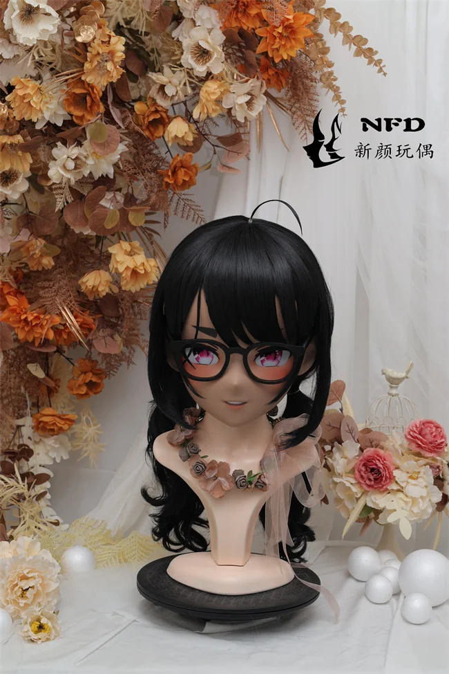 

(NFD012-22)Customize Full Head With Lock Pretty Female/Girl Japanese Animego Character Kig Cosplay Kigurumi Mask Crossdress Doll