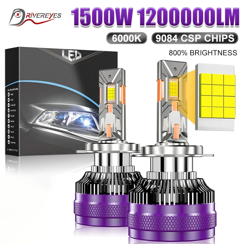 H7 H4 H11 H1 HB3 9005 H8 HB4 9006 H9 9012 HIR2 9084 LED Canbus Headlights 1200000LM 1500W 6000K CSP Turbo Fog Lamps led headlights