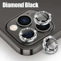 Premium Metal Camera Lens Protector Set - 3 Pack Protective Glass Films - 16 Pro or 16 Pro Max (Diamond Black)