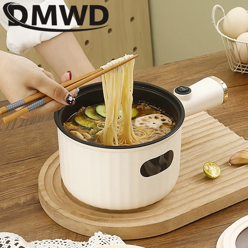 DMWD Mini Multifunction Electric Cooking Machine Household Single/Double Layer Hot Pot Multi Rice Cooker Non-stick Frying Pan