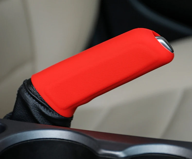 Car Handbrake Cover Handbrake Sleeve Silicone Cover Anti-Slip Multicolored Parking Hand Brake Sleeve