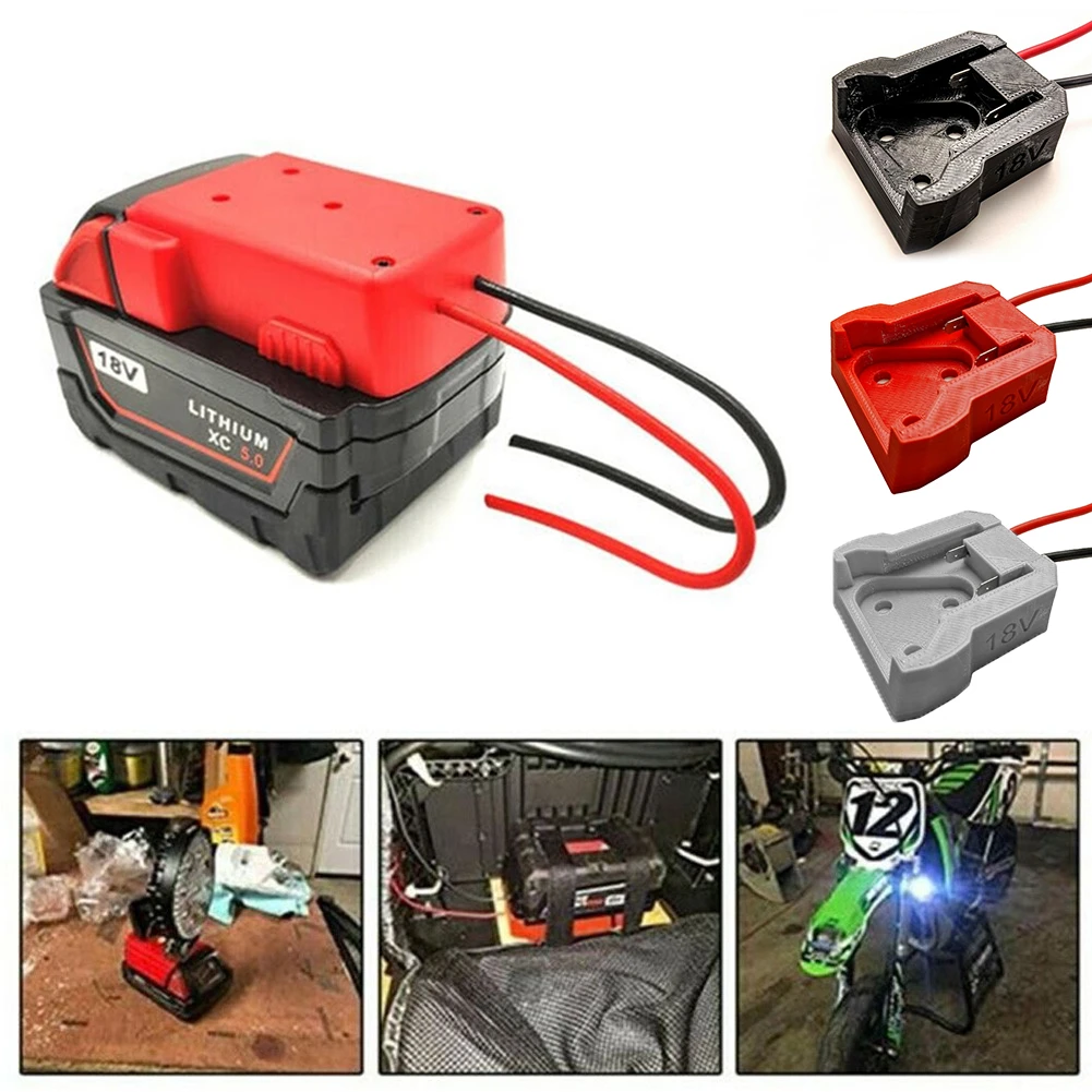 Battery Adapter Converter For Milwaukee Li Ion Battery Power Connector Adapter 12 Awg Wires