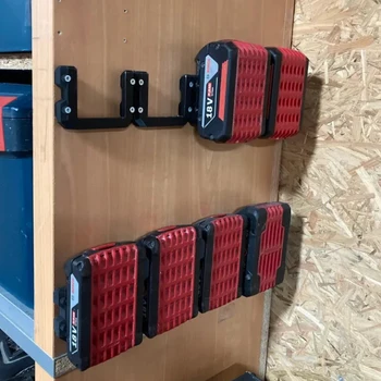 Supporto per batterie per utensili elettrici da 18 V, supporto da parete per riporre le batterie per officina