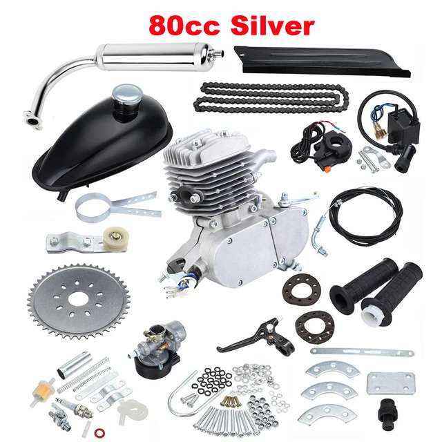 80cc Bicycle Gas Engine Kit 2 Stroke Bike Motor For MTB Electric Dirt