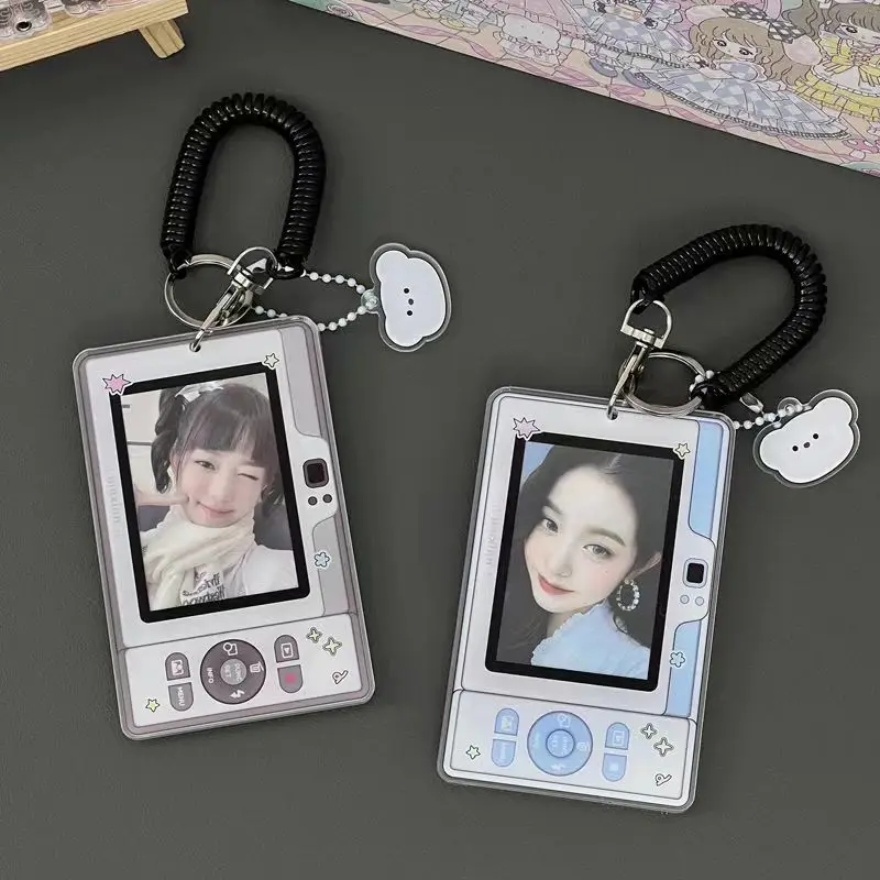New Ins Cute Phone Camera Shape Photo Card Holder 3 Inch Kpop Idol Photo Protective Display Sleeves Kawaii Stationery Girls Gift 6