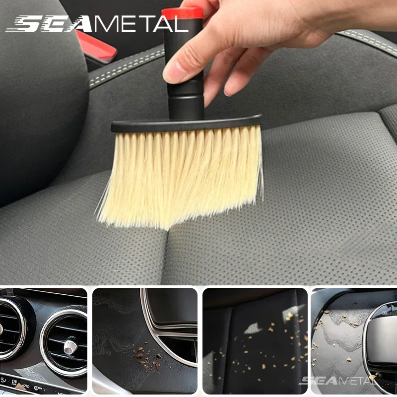 SEAMETAL Car Wash Brush Dust Remover Car Air Conditioner Outlet Dust Removal Brush Soft Bristles Brushes for Car Cleaning Tools BEST SELLERS