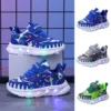 Girl Shoes Fashion Led Light Up Children'S Shoes Unisex Cool Sneakers Soft And Lightweight Flat Shoes For Children Dressed Decor 1