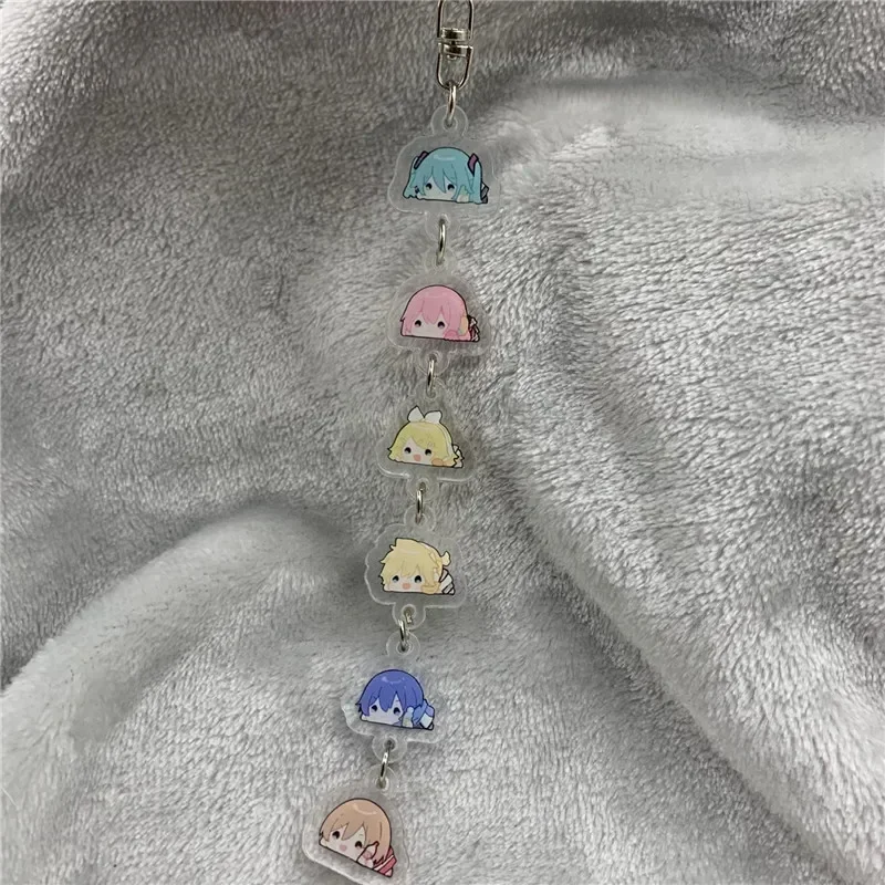 Anime Keychain Project Sekai Aoyagi Toya Momoi Airi Acrylic Keyring Strap Figure Hanging Accessories 6cm