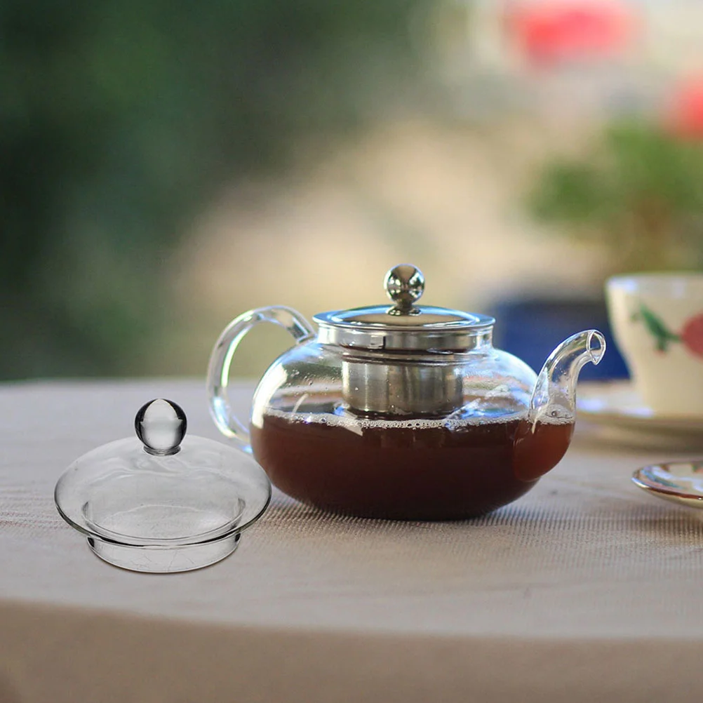 Teapot Lid Strainer Kettle Glass Cover Filter for Household Travel Replacement Decorative