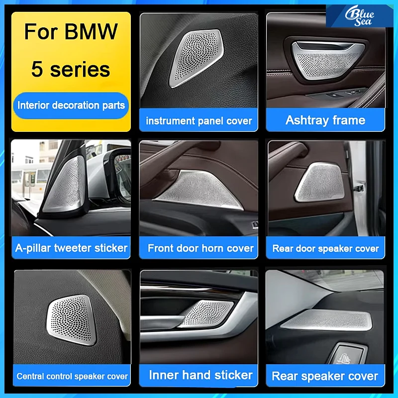 For BMW 5 Series G31 G30 2018 2019 2020 2021 2022,Car Door Speaker Trim Cover A-pillar Horn Protection Cover Interior Accessorie